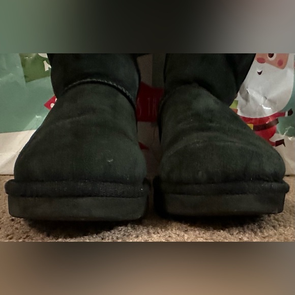 UGG Kristabelle Black Suede Sheepskin Fur Tall Winter Boots Size 6 - Picture 9 of 15